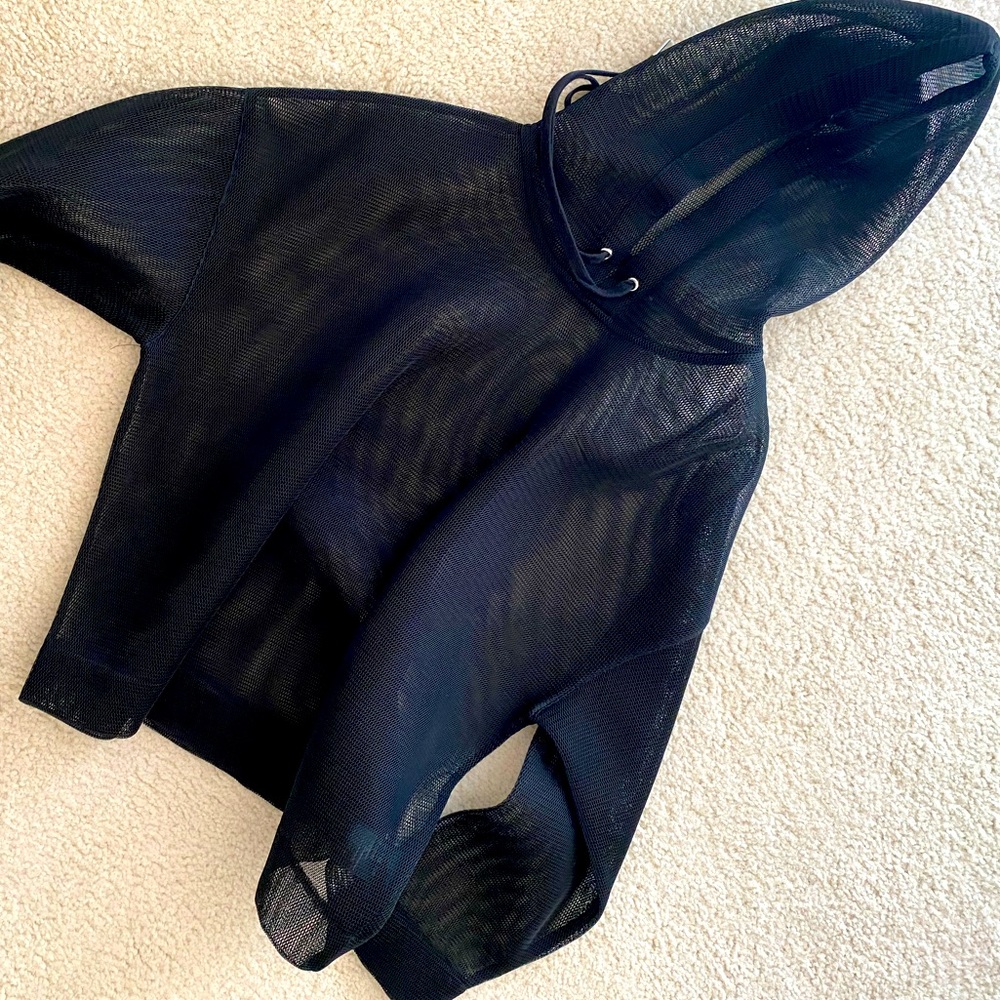 Transparent net hoodie